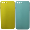 Yellow and Turquoise Liquid Silicone Cover for iPhone 7/8 Plus - 2 Pack