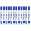 DELI Think Pack Of 12 Blue Whiteboard Markers - U00230