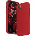 Liquid Silicone Cover for iPhone 13 With Camera Cut-Out Case - Red