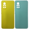 Yellow and Turquoise Liquid Silicone Cover for Huawei Nova 8 - 2 Pack