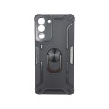 Ring Holder Kickstand Magnetic Armor Case For Samsung Galaxy S22 - Black