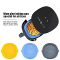 Non-Stick Re-Usable Mini Silicone Air Fryer Tray With Smiley Face - Blue
