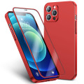 Double-Sided Protective Case and Screen Protector For iPhone 13 Pro - Red