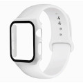 Hard Case Screen Protector and Silicone Strap compatible with Apple iWatch - 42mm - White