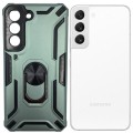 Ring Holder Kickstand Magnetic Armor Case For Samsung Galaxy S22 - Green