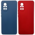 Red and Teal Liquid Silicone Cover for Huawei Nova 8 - 2 Pack
