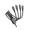 Borofone 4-In-1 Micro+Type-C+2 x Lightning Fast Charging Cable - BX72 - Black