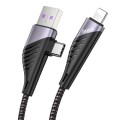 Hoco PD 20W 2-In-1 Super Fast Charging Type-C and Lightning Data Cable - U95