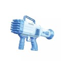 32 Hole Bazooka Bubble Gun Maker With 4 Pack Deli AA Batteries - Blue