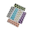 6x24 Artificial Nails Matte and Metallic Multicolour Almond Shape Set 3