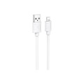 Borofone White Fast Charging 1m 3A USB To Lightning Charging Cable - BX52 W