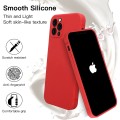 Liquid Silicone Cover With Camera Cut-Out for iPhone 12 Pro - Red