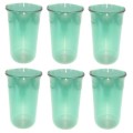 Small Borosilicate Double Layer Glass - Pack Of 6 - Green