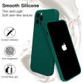 Liquid Silicone Cover With Camera Cut-Out for iPhone 12 Pro - Dark Green