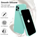 Liquid Silicone Cover With Camera Cut-Out for iPhone 12 Pro Max - Turquoise