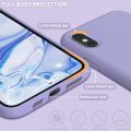 Liquid Silicone Cover With Camera Cut-Out for iPhone X/ XS - Lilac