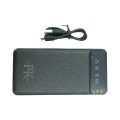 PK 10000mAh Smart Charge Dual USB LED Display Power Bank - V76 - Black