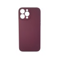 Liquid Silicone Cover With Camera Cut-Out for iPhone 12 Pro Max - Maroon