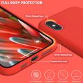 Red and Maroon Liquid Silicone Cover for iPhone X/XS