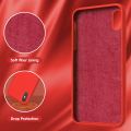 Red and Maroon Liquid Silicone Cover for iPhone X/XS