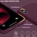 Liquid Silicone Cover With Camera Cut-Out for iPhone X/ XS - Maroon