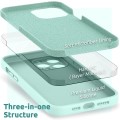 Liquid Silicone Cover With Camera Cut-Out for iPhone 12 Pro Max - Turquoise