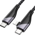 Hoco PD 20W 2-In-1 Super Fast Charging Type-C and Lightning Data Cable - U95
