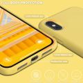 Liquid Silicone Cover With Camera Cut-Out for iPhone XS Max - Yellow