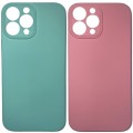 Pink and Turquoise Liquid Silicone Cover for iPhone 12 Pro Max