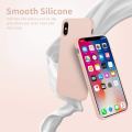 Liquid Silicone Cover With Camera Cut-Out for iPhone X/ XS - Hot Pink