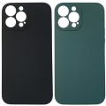Black and Dark Green Liquid Silicone Case for iPhone 12 Pro