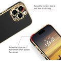 Gold Outline TPU Fashion Case With Camera Cut-Out For iPhone 14 Pro - Pink