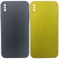 Black and Yellow Liquid Silicone Cover for iPhone XS Max