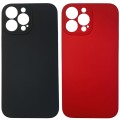 Black and Red Liquid Silicone Case for iPhone 12 Pro