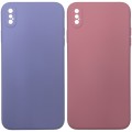 Pink and Lilac Liquid Silicone Cover for iPhone XS Max