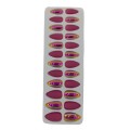 6x24 Artificial Nails Matte and Metallic Multicolour Almond Shape Set 2