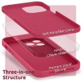 Liquid Silicone Cover With Camera Cut-Out for iPhone 12 Pro - Pink