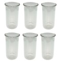 Small Borosilicate Double Layer Glass - Pack Of 6 - Black