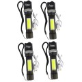 Andowl Rechargeable Super Bright Alloy Torch - Q9626D - Pack of 4