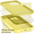 Liquid Silicone Cover With Camera Cut-Out for iPhone 12 Pro - Yellow