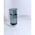 Small Borosilicate Double Layer Glass - Pack Of 2 - Black