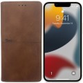 Nesty Stylish Soft Suede 3 Slot Card Holder Flip Case For iPhone 14 - Brown