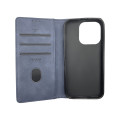 Nesty Stylish Suede 3 Slot Card Holder Flip Case For iPhone 14 Pro - Blue