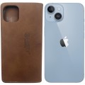 Nesty Stylish Soft Suede 3 Slot Card Holder Flip Case For iPhone 14 - Brown