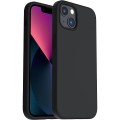 Liquid Silicone Minimalist Case for iPhone 14 Plus - Black