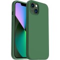 Liquid Silicone Minimalist Case for iPhone 14 - Dark Green