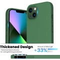 Liquid Silicone Minimalist Case for iPhone 14 - Dark Green