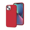 Liquid Silicone Minimalist Case for iPhone 14 Plus - Red