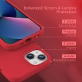 Liquid Silicone Minimalist Case for iPhone 14 Plus - Red