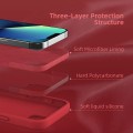 Liquid Silicone Minimalist Case for iPhone 14 - Red